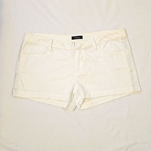 Bebe white rhinestone details shorts size 31 - Picture 1 of 8
